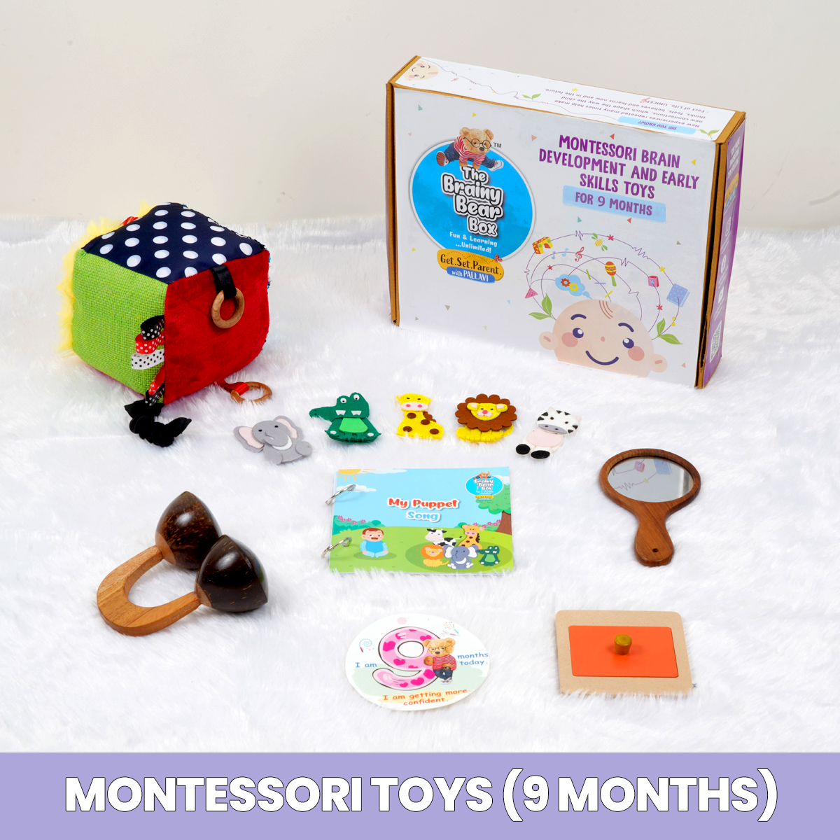 Monthly Montessori and Brain Development Toys 0 2 Years The Brainy Bear Store