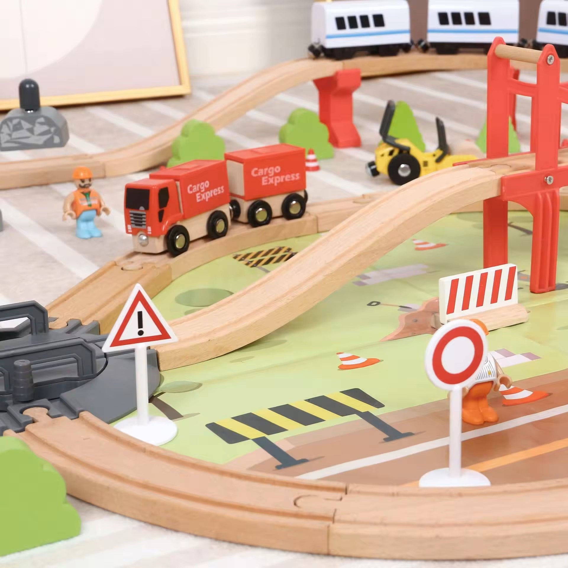 Wooden Train Set for Kids-Battery Operated - Main Image