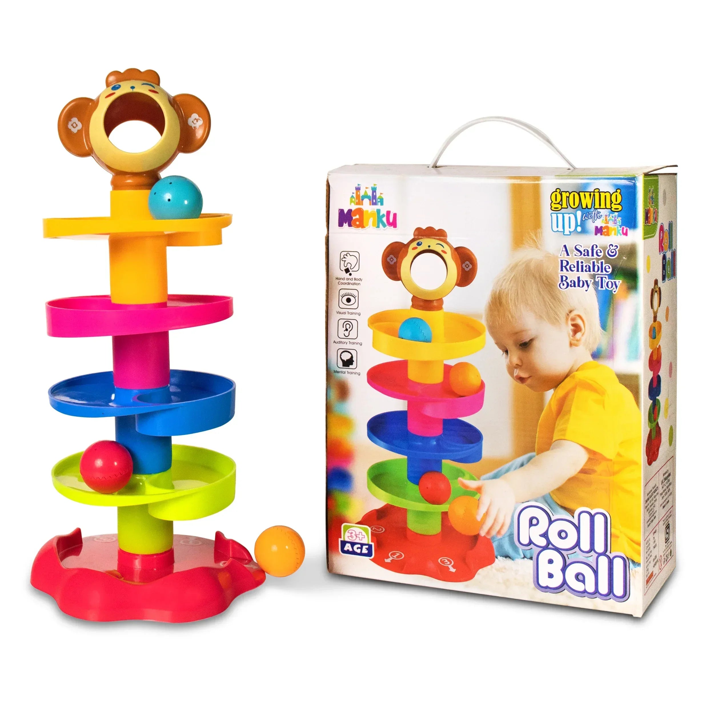 Stackable Ball Tower 5 Layer Ball Tower Toy – Swirling Ball Drop Ramp for Babies – The ...