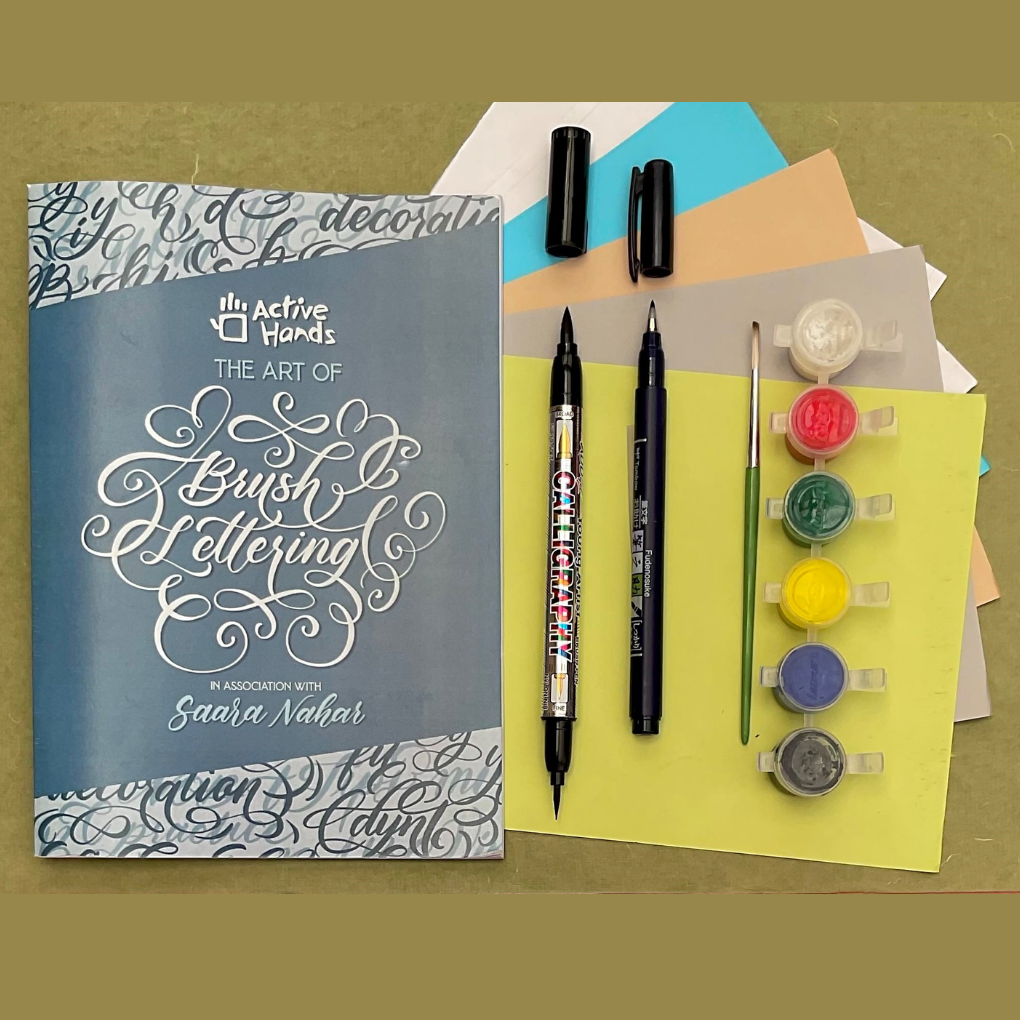 Buy Online BRUSH LETTERING DIY KIT at lowest prices The Brainy